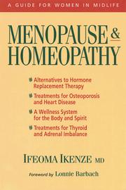 Cover of: Menopause & homeopathy by Ifeoma Ikenze