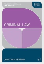 Cover of: Criminal Law
            
                Palgrave MacMillan Law Masters by 