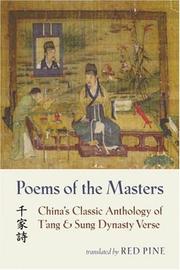 Cover of: Poems of the Masters: China's Classic Anthology of T'Ang and Sung Dynasty Verse