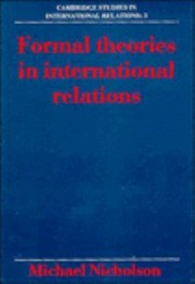 Cover of: Formal Theories in International Relations
            
                Cambridge Studies in International Relations Paperback