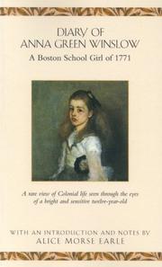 Cover of: Diary of Anna Green Winslow