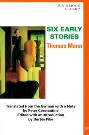 Cover of: Six Early Stories by Thomas Mann