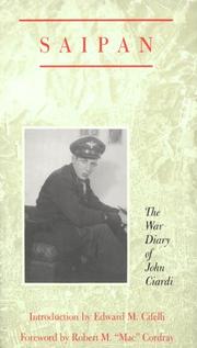 Cover of: Saipan: The War Diary of John Ciardi