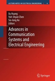 Cover of: Advances in Communication Systems and Electrical Engineering
            
                Lecture Notes in Electrical Engineering by 