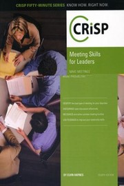 Cover of: Meeting Skills for Leaders
            
                Crisp FiftyMinute Books Paperback