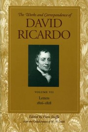 Cover of: The Works and Correspondence of David Ricardo Volume VII