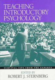 Cover of: Teaching introductory psychology: survival tips from the experts
