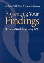 Cover of: Presenting your findings: a practical guide for creating tables