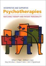 Cover of: Interpretive and Supportive Psychotherapies by Anthony S., Ph.D. Joyce, Mary McCallum, Hassan F. A. Azim, John S. Ogrodniczuk