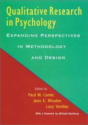 Cover of: Qualitative Research in Psychology: Expanding Perspectives in Methodology and Design