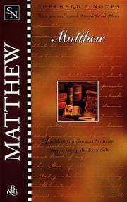 Cover of: Matthew (Shepherd's Notes)