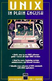 Cover of: UNIX in plain English by Kevin Reichard