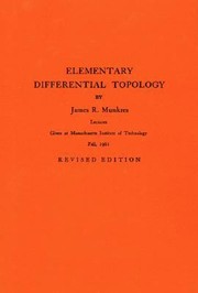 Cover of: Elementary Differential Topology
            
                Annals of Mathematics Studies Paperback