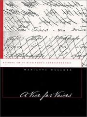 Cover of: A vice for voices: reading Emily Dickinson's correspondence