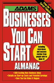 Cover of: The Adams businesses you can start almanac by Katina Z. Jones