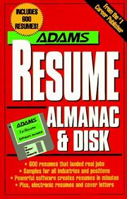 Cover of: Adams Resume Almanac (Adams Almanacs)
