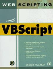 Cover of: Web scripting with VBScript