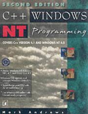 Cover of: C++ Windows NT programming