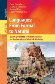 Cover of: Languages From Formal to Natural
            
                Lecture Notes in Computer Science