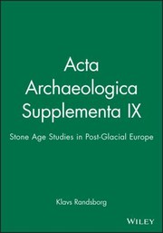 Cover of: ACTA Archaeologica Supplementa IX