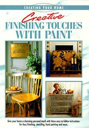 Cover of: Creative Finishing Touches With Paint