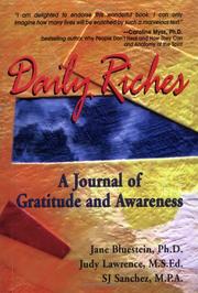 Cover of: Daily riches: a journal of gratitude and awareness