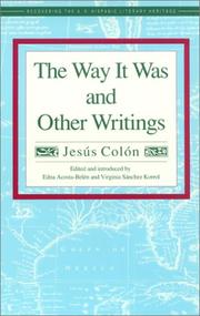 The way it was, and other writings by Jesus Colon