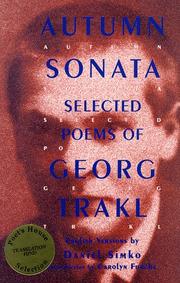 Cover of: Autumn sonata: selected poems of Georg Trakl