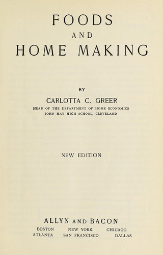 Foods and home making