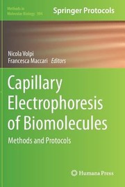 Cover of: Capillary Electrophoresis Of Biomolecules Methods And Protocols