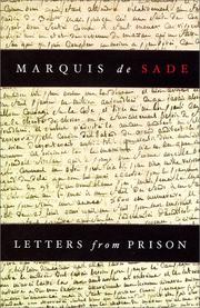 Letters from prison by Marquis de Sade