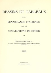 Cover of: Dessins et tableaux de la renaissance italienne dans les collections de Suède