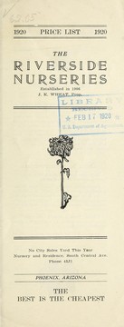 Cover of: Price list 1920