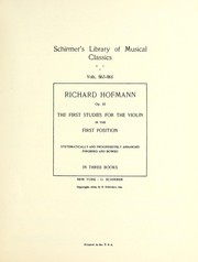 Cover of: The first studies for the violin in the first position