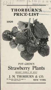 Cover of: Thorburn's price list [of] pot-grown strawberry plants: 1920