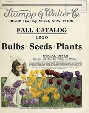 Cover of: Fall catalog 1920: bulbs, seeds, plants