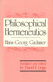 Cover of: Philosophical hermeneutics