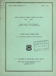 Cover of: South Carolina forest growth and drain, 1936-1943