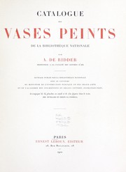 Cover of: Catalogue des vases peints de la Bibliothèque nationale