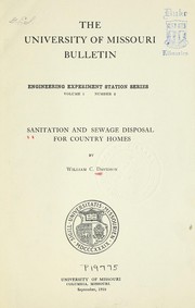 Cover of: Sanitation and sewage disposal for country homes
