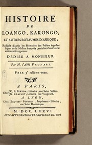 Cover of: Histoire de Loango, Kakongo, et autres royaumes d'Afrique by Proyart abbé