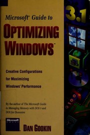 Cover of: Microsoft guide to optimizing Windows