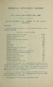 Cover of: [Report 1908]