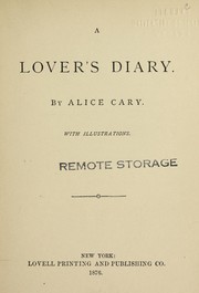 Cover of: A lover's diary