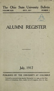 Cover of: Register of graduates and members of the Ohio State University Association, 1878-1917.