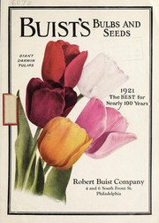 Cover of: Buist's bulbs and seeds: 1921