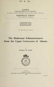 Cover of: The hadrosaur Edmontosaurus from the upper Cretaceous of Alberta
