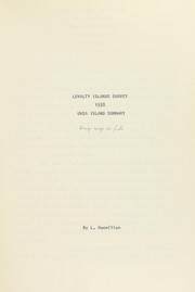 Loyalty Islands survey 1938 by Lindsay Macmillan