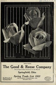 Cover of: Spring trade list 1921: for florists, nurserymen and dealers only
