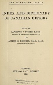 Cover of: Index and dictionary of Canadian history